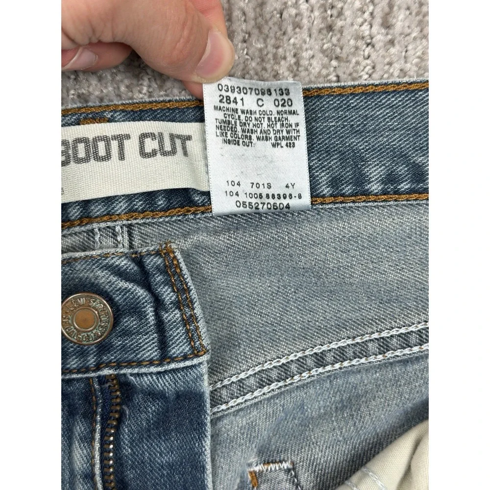 Levi's 527 Bootcut Jeans Mens 32x34 Blue Faded Distressed Thrashed Denim Grunge